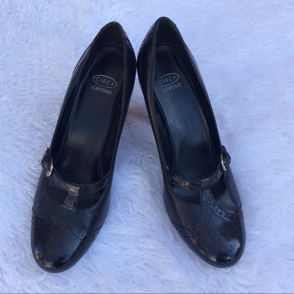 Black Brogue Style Circa Joan & David Heels
